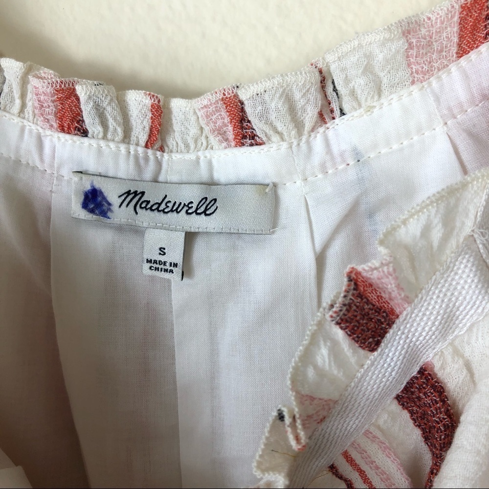 Madewell Striped Trapeze Tank Dress in Rusted Clay - Picture 8 of 10